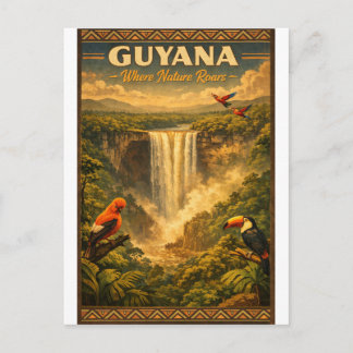 GUYANA – Where Nature Roars Briefkaart