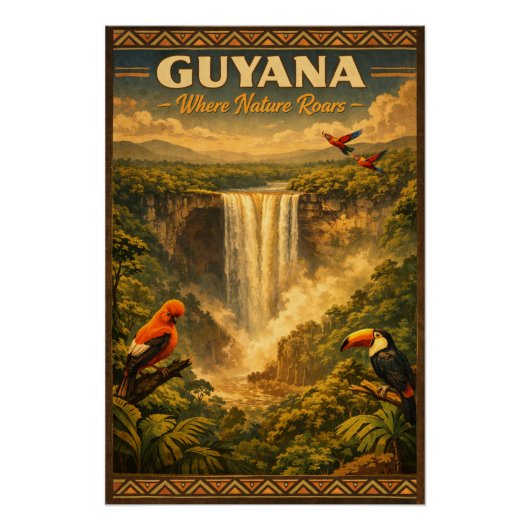 GUYANA – Where Nature Roars Perfect Poster (Voorkant)