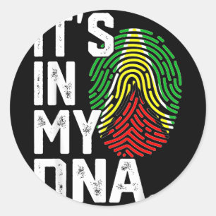 Guyana wortels vlag vingerafdruk grafisch patriott ronde sticker