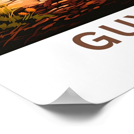 Guyana Zuid-Afrika Reisprint Poster (Hoek)