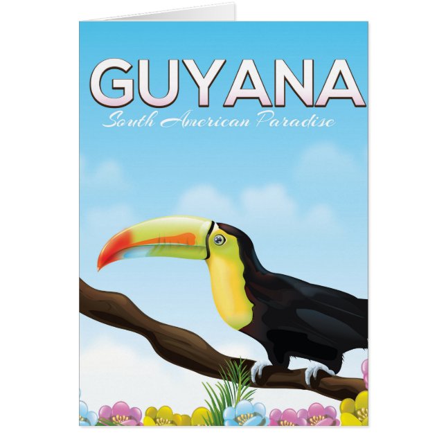Guyana Zuid-Amerikaans paradijs reisposter (Voorkant)
