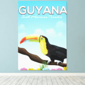 Guyana Zuid-Amerikaans paradijs reisposter Canvas Afdruk (Insitu (Houten vloer))