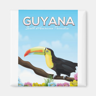 Guyana Zuid-Amerikaans paradijs reisposter Magneet