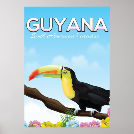 Guyana Zuid-Amerikaans paradijs reisposter Poster (Voorkant)