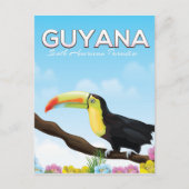 Guyana Zuid-amerikaans paradijsreisposter Briefkaart (Voorkant)