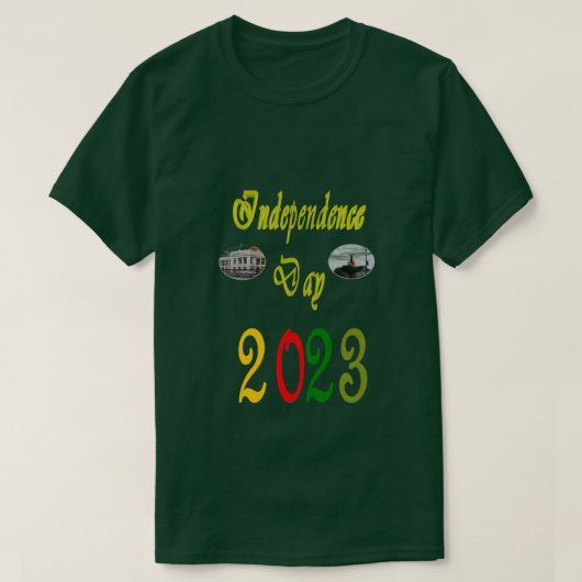 Guyana's 57e OnafhankelijkheidsT-Shirt T-shirt (Design voorkant)