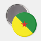 Guyane Fisheye Flag Magnet (Voorkant / Achterkant)
