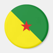 Guyane Fisheye Flag Magnet (Voorkant)