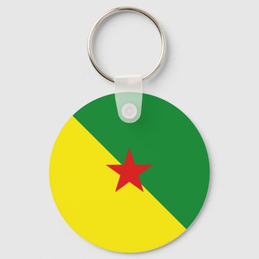 Guyane Fisheye Flag Sleutelhanger (Voorkant)