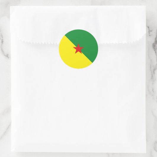 Guyane Fisheye Flag Sticker (Tas)
