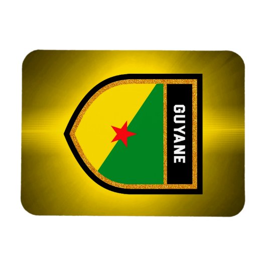 Guyane Flag Magneet (Horizontaal)