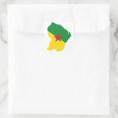 Guyane Flag Map GF Vierkante Sticker (Tas)