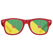 Guyane Flag Retro Zonnebril (Voorkant)