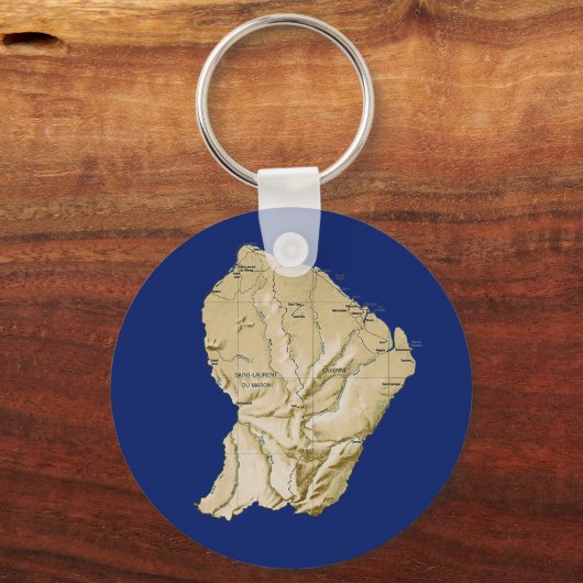 Guyane Map Sleutelhanger (Voorkant)