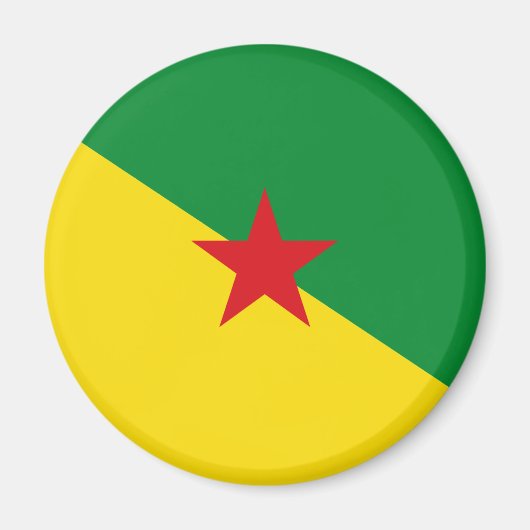 Guyane Vlag GF Magneet (Voorkant)