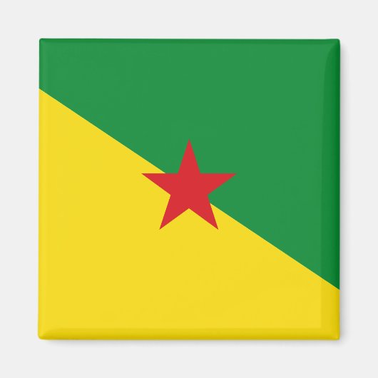 Guyane Vlag GF Magneet (Voorkant)