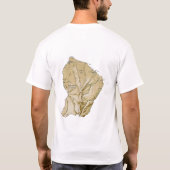 Guyane Vlag + Kaart + Tekst T-shirt (Achterkant)