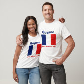Guyane Vlag + Kaart + Tekst T-shirt (Unisex)