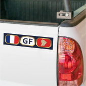 Guyane Vlag Landkaart Code Bumpersticker (Op Truck)