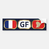 Guyane Vlag Landkaart Code Bumpersticker