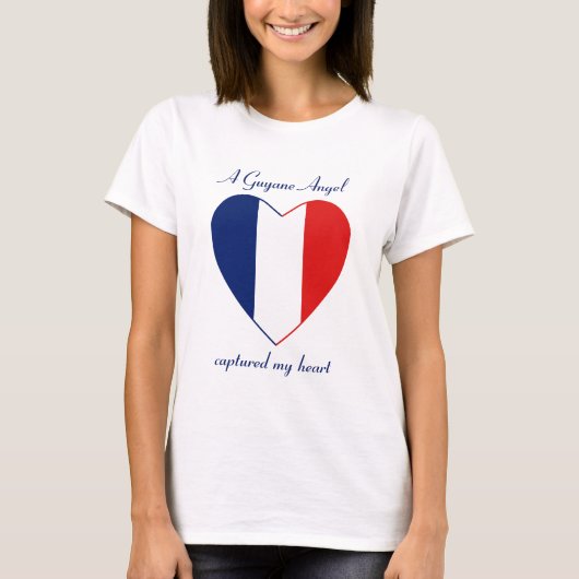 Guyane Vlag Liefje T-Shirt (Voorkant)