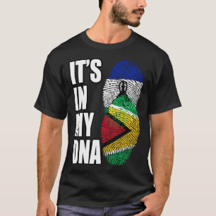 Guyanees en Basotho Mix DNA Erfgoed Vlag T-shirt