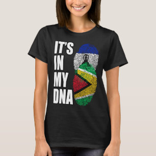Guyanees en Basotho Mix DNA Erfgoed Vlag T-shirt