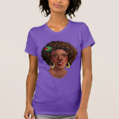 Guyanese Afro Girl T-shirt (Voorkant)