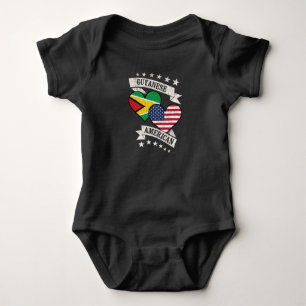 Guyanese Amerikaan Hart Vlaggen Guyana Amerika Romper