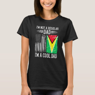 Guyanese Amerikaanse vlag Guyana Root Dad T-shirt