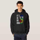 Guyanese And Basotho Mix DNA Heritage Flag Hoodie (Voorkant volledig)