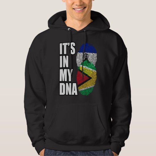Guyanese And Basotho Mix DNA Heritage Flag Hoodie (Voorkant)