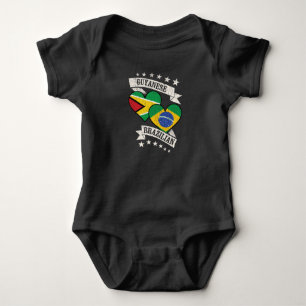 Guyanese Braziliaanse hartvlaggen Guyana Brazilië Romper