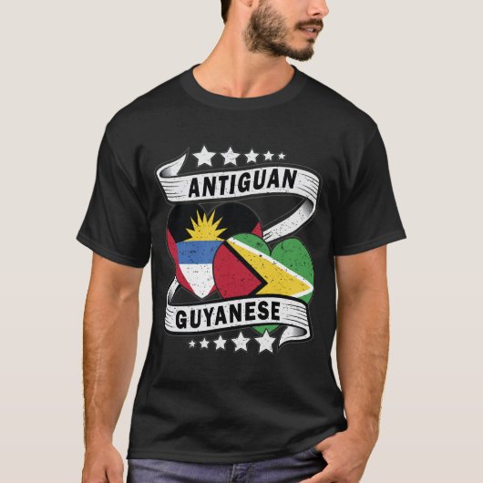 Guyanese en Antiguaanse vlag T-shirt (Voorkant)