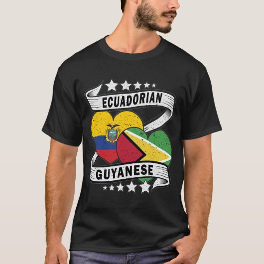 Guyanese en Ecuadoraanse vlag T-shirt (Voorkant)