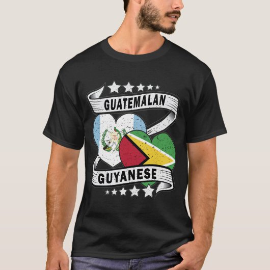 Guyanese en Guatemalteekse vlag T-shirt (Voorkant)