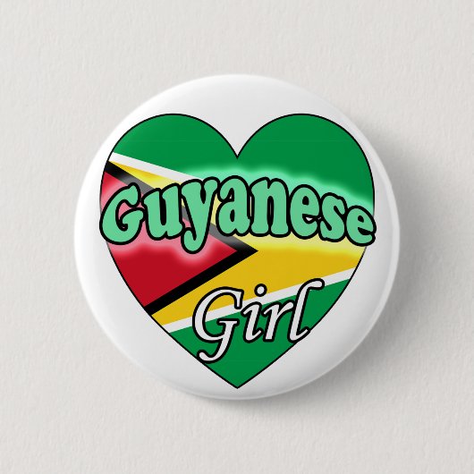 Guyanese Girl Ronde Button 5,7 Cm (Voorkant)