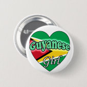 Guyanese Girl Ronde Button 5,7 Cm (Voorkant /achterkant)