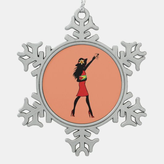 Guyanese Girl Snowflake Ornament (Voorkant)
