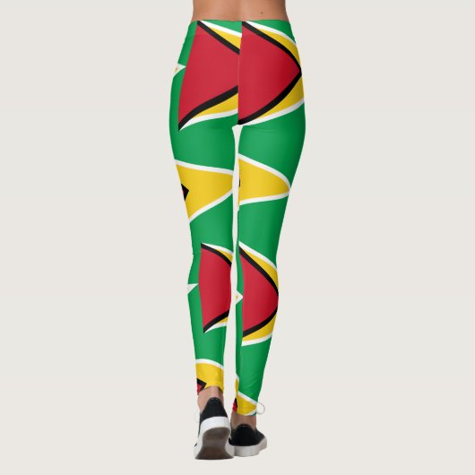 "Guyanese glorie: op vlag geïnspireerde aangepaste Leggings (Achterkant)