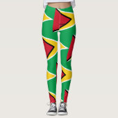 "Guyanese glorie: op vlag geïnspireerde aangepaste Leggings (Voorkant)
