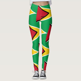 "Guyanese glorie: op vlag geïnspireerde aangepaste Leggings