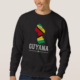 Guyanese kaart en vlag souvenir versleten Guyana Trui