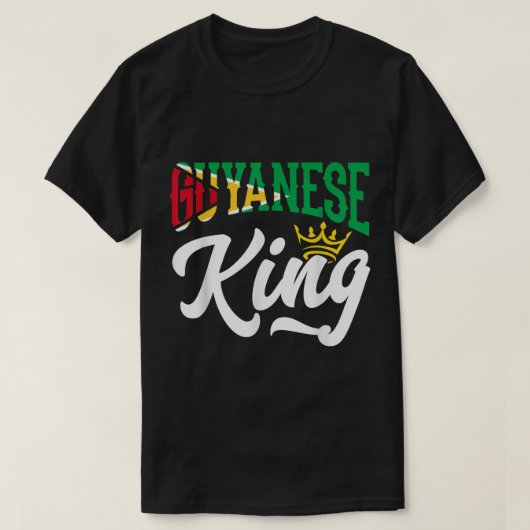 Guyanese koning Guyana Guyana vlag T-shirt (Design voorkant)