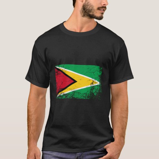 Guyanese nationale vlag  geschenk t-shirt (Voorkant)