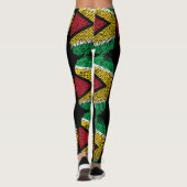 Guyanese Pride DNA: Vingerafdruk Vlag Leggings" Leggings (Achterkant)