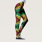Guyanese Pride DNA: Vingerafdruk Vlag Leggings" Leggings (Rechts)