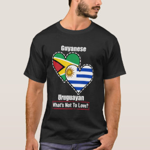 Guyanese Uruguayaanse Hart Vlaggen Wat Is Er Niet T-shirt