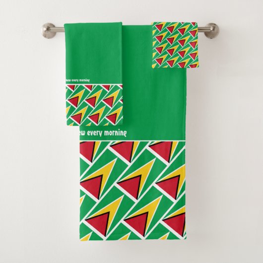 GUYANESE VLAG - GEMIDDELDE scripts GROEN Bad Handdoek (Insitu)