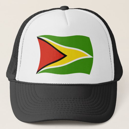 Guyanese vlag hoed trucker pet (Voorkant)